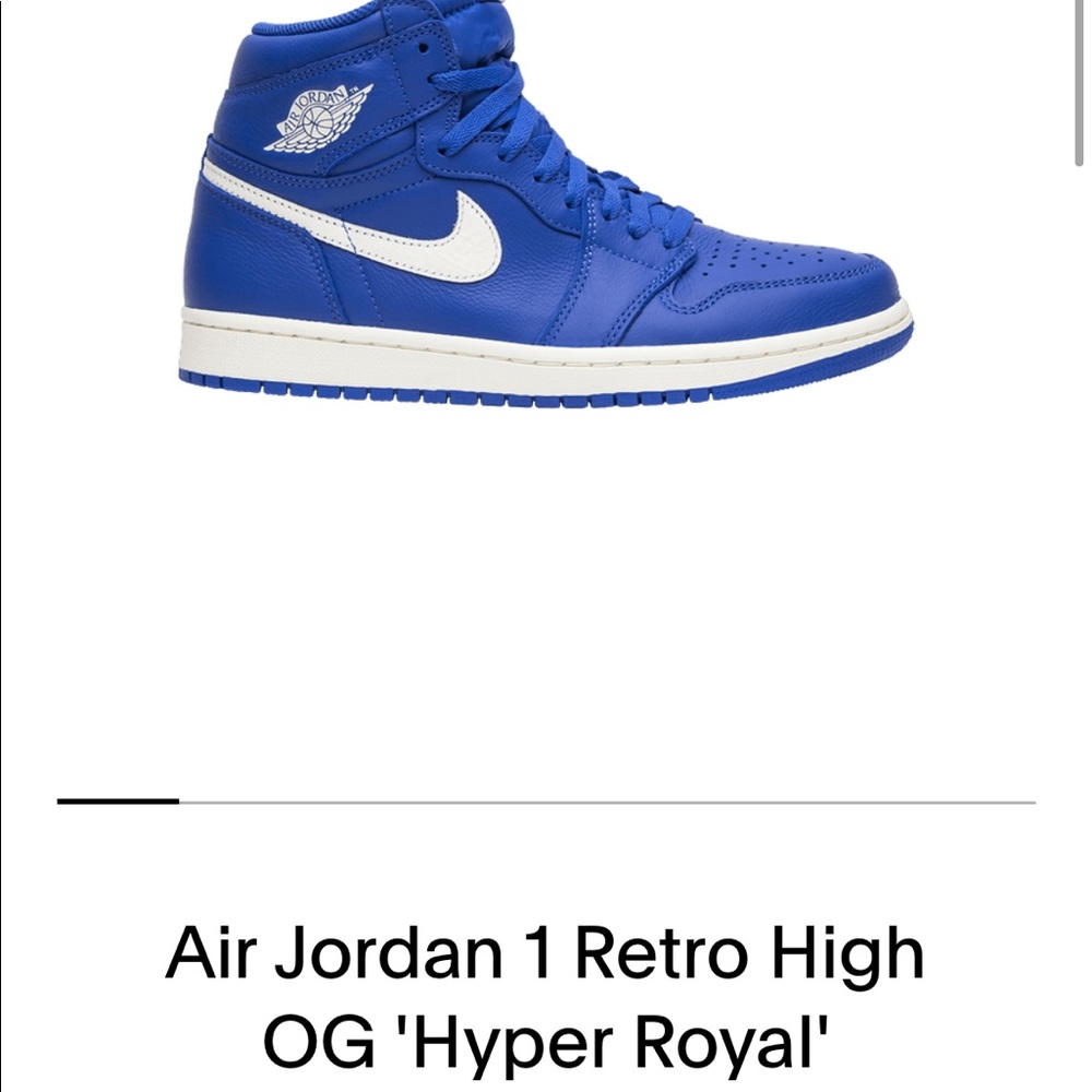 Jordan 1 Retro High
Hyper Royal royal blue jordan1